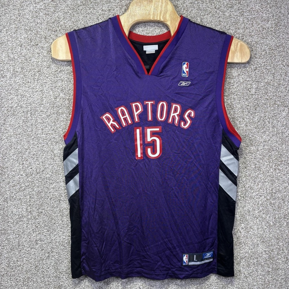 90s Toronto Raptors Jersey Mens Large Purple Basketball Reebok Vince Carter 15